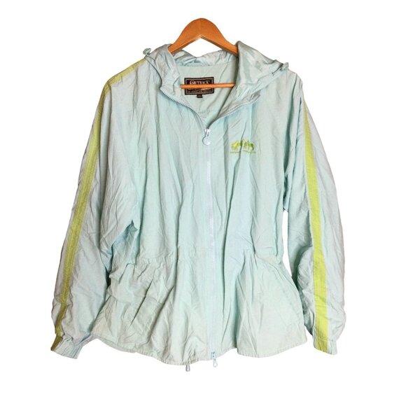 Outback Trading Co Full Zip Hooded Windbreaker Rain Jacket Packable Attached Bag - Picture 1 of 13